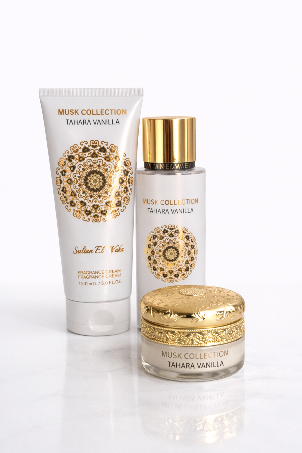 Coffret Parfum Musk Collection Tahara Vanilla – Soin & Parfum Luxury Set